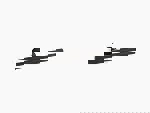 Double Arm Towel Holder in Matte Black